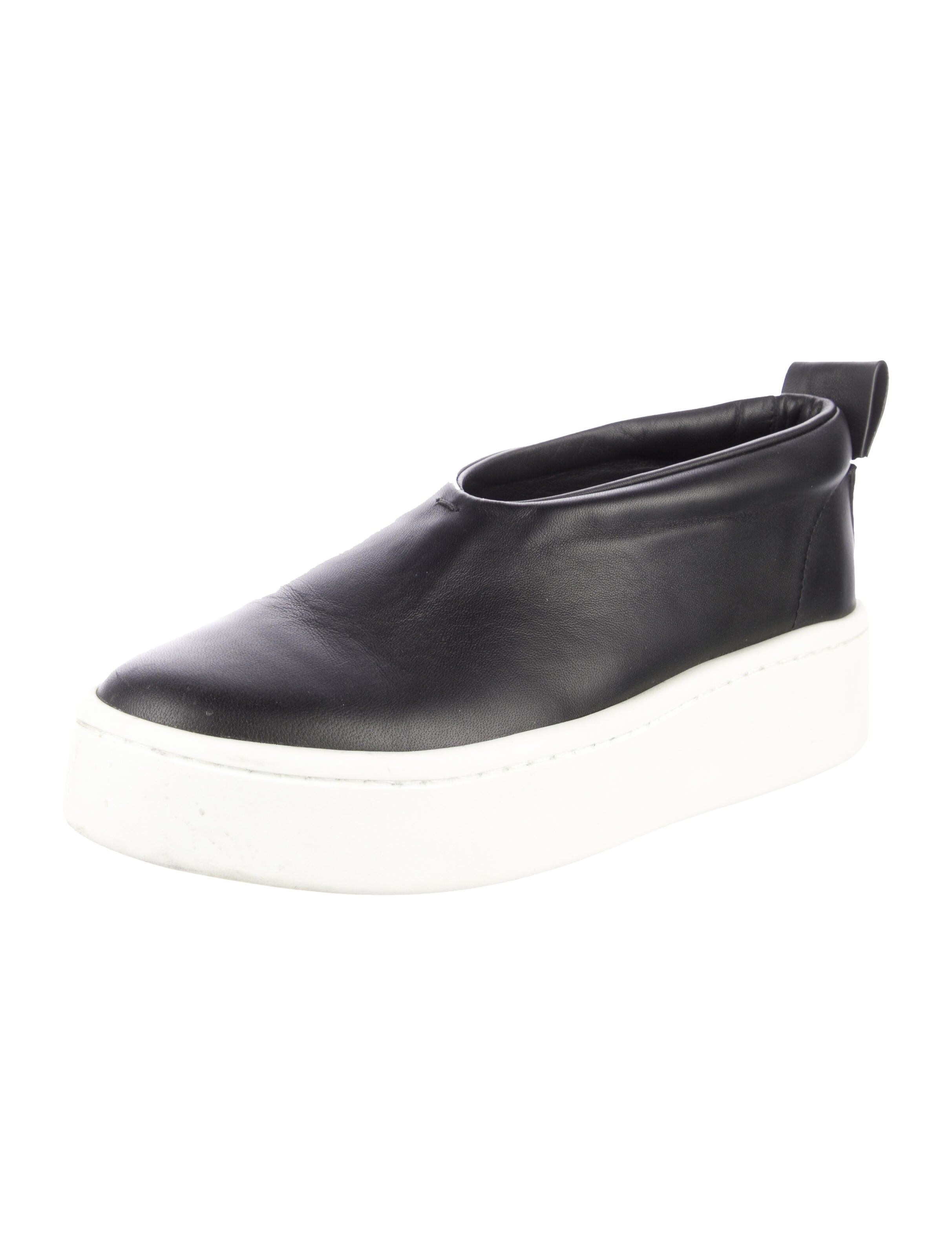 Jil Sander Leather Colorblock Pattern Sneakers