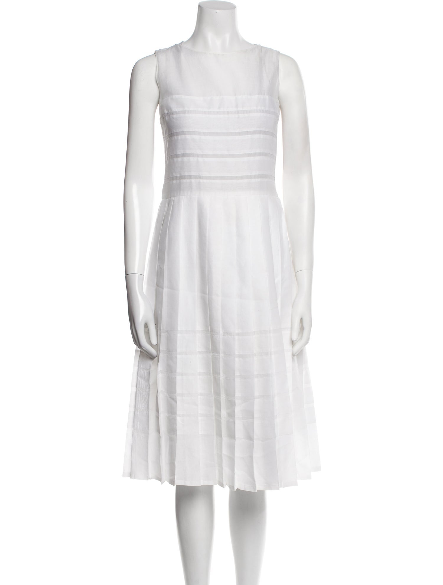 Jil Sander Square Neckline Midi Length Dress