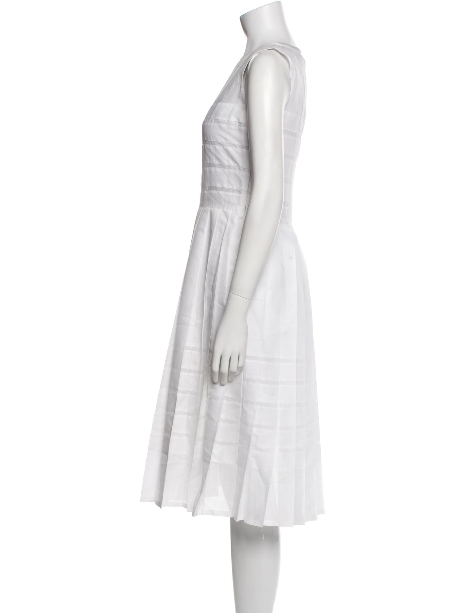 Jil Sander Square Neckline Midi Length Dress