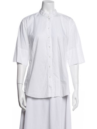 Jil Sander Three-Quarter Sleeve Button-Up Top