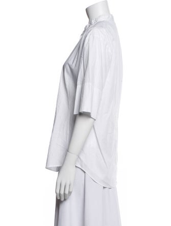 Jil Sander Three-Quarter Sleeve Button-Up Top