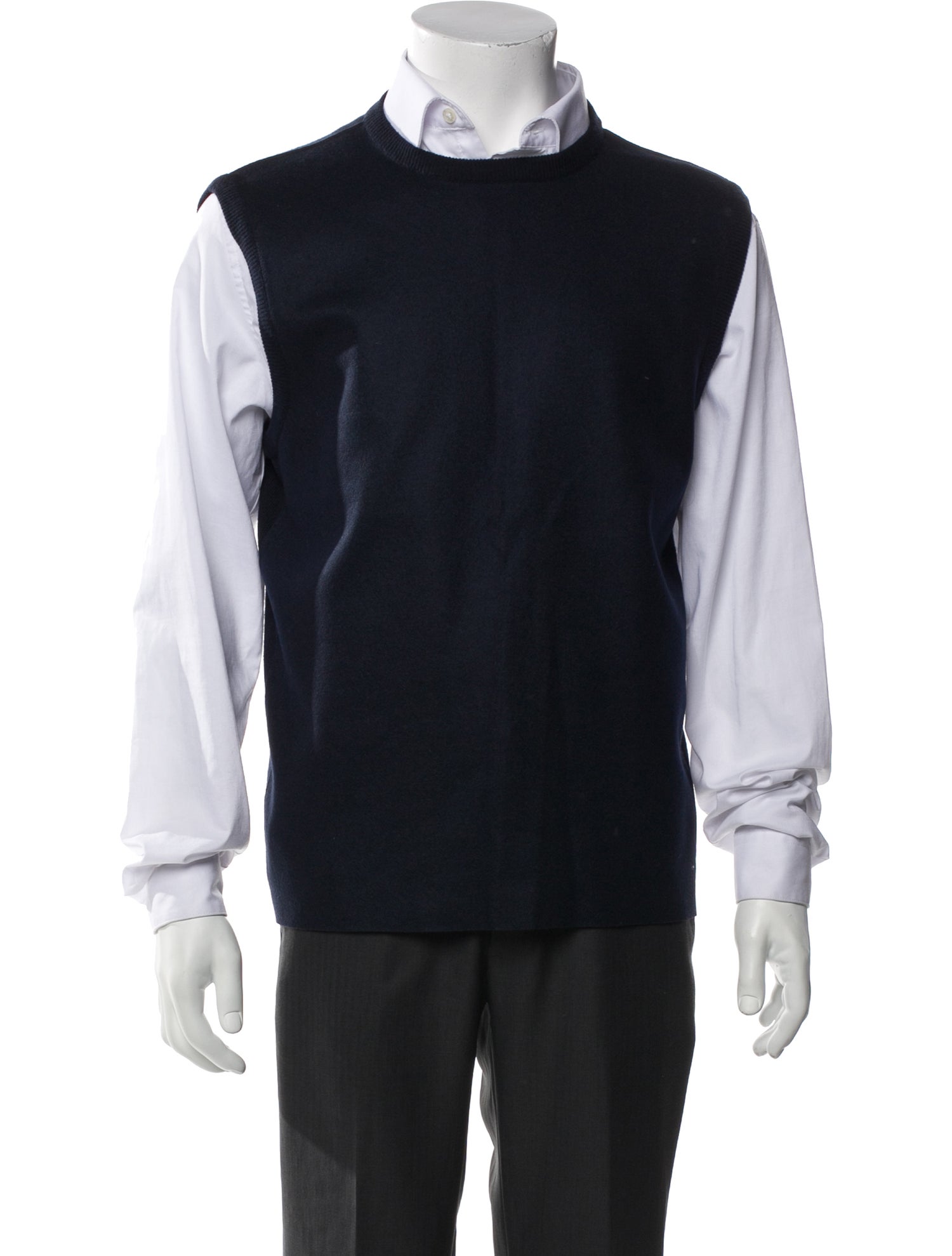 Jil Sander Virgin Wool Crew Neck Sweater Vest