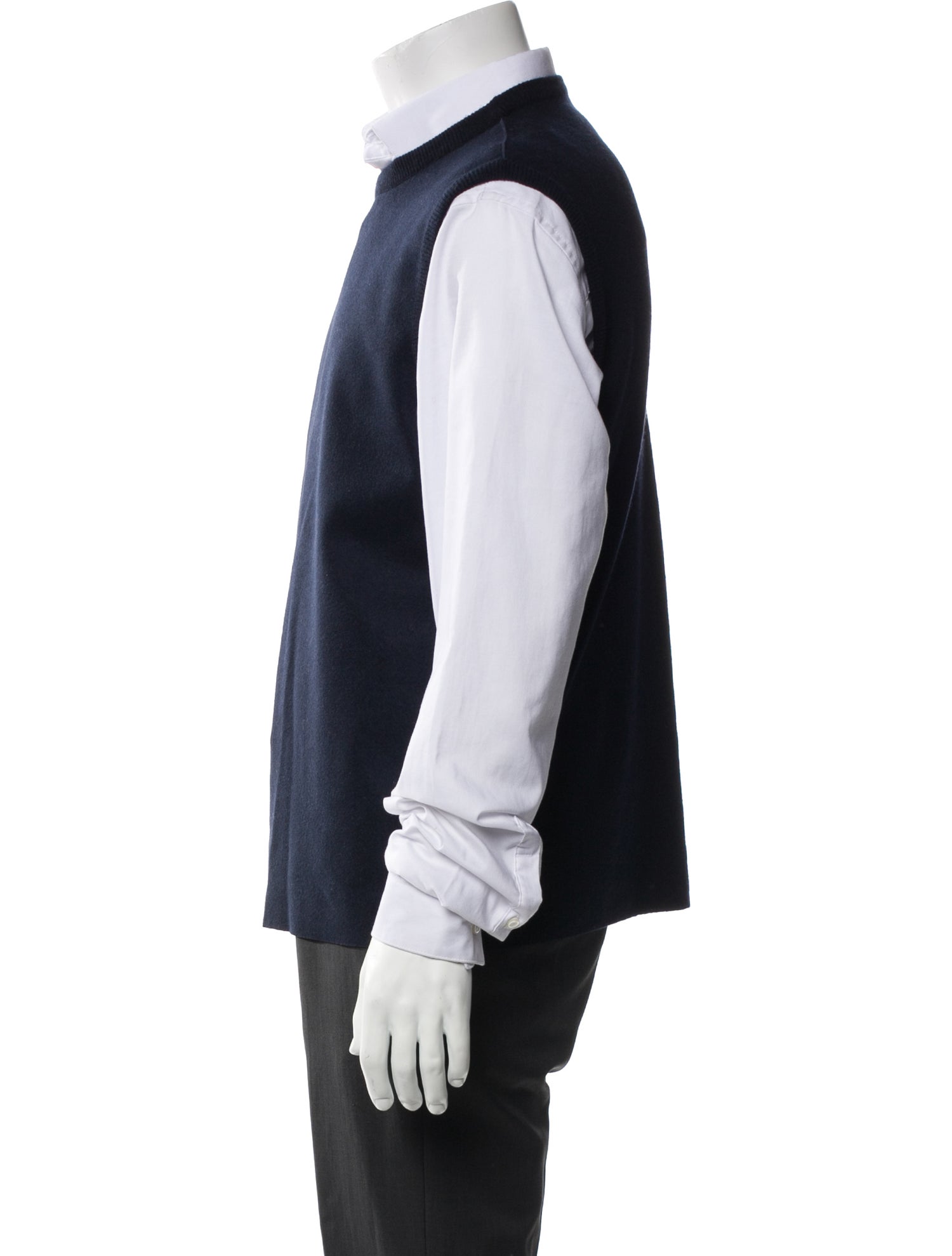 Jil Sander Virgin Wool Crew Neck Sweater Vest