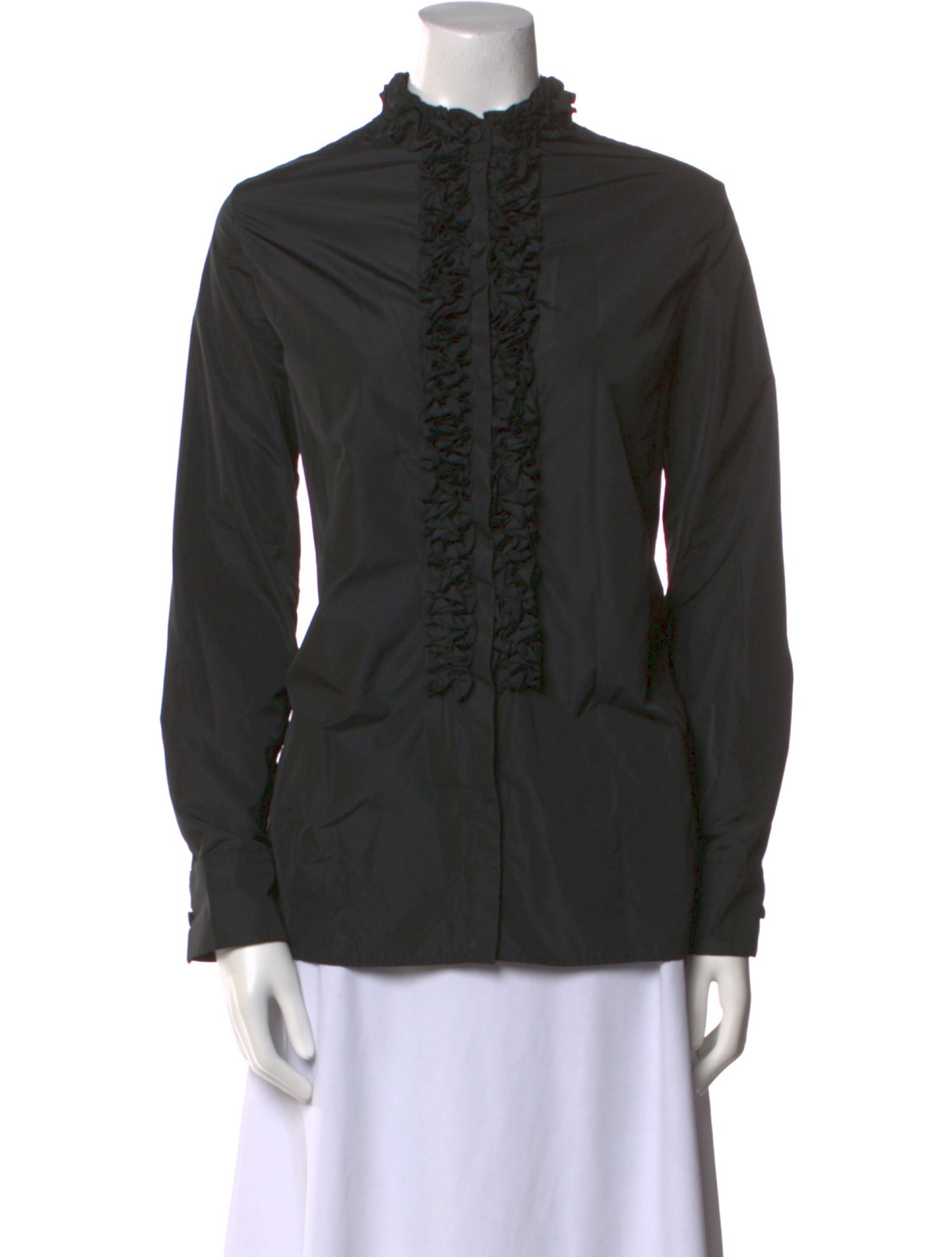 Jil Sander Mock Neck Long Sleeve Blouse