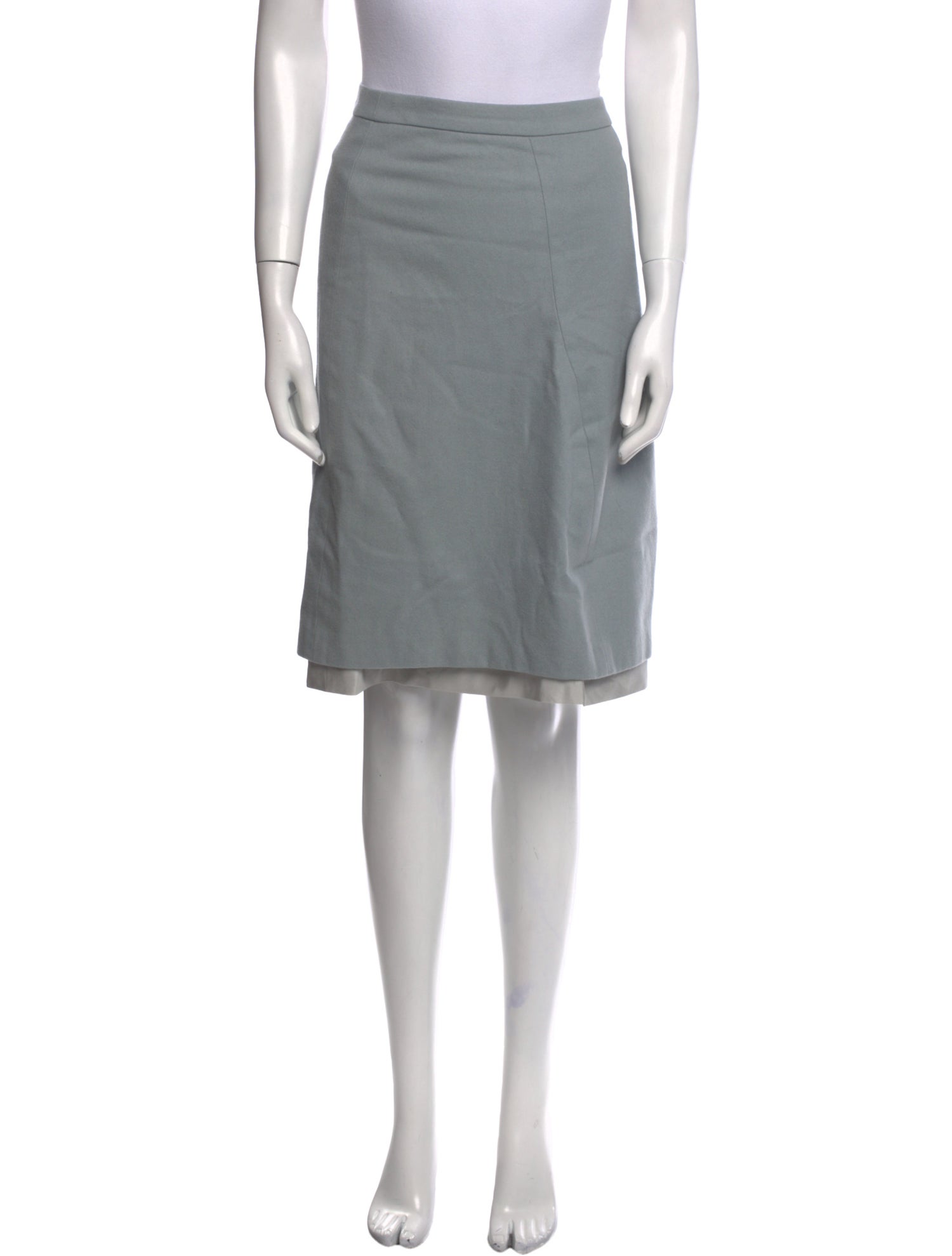 Jil Sander Virgin Wool Knee-Length Skirt