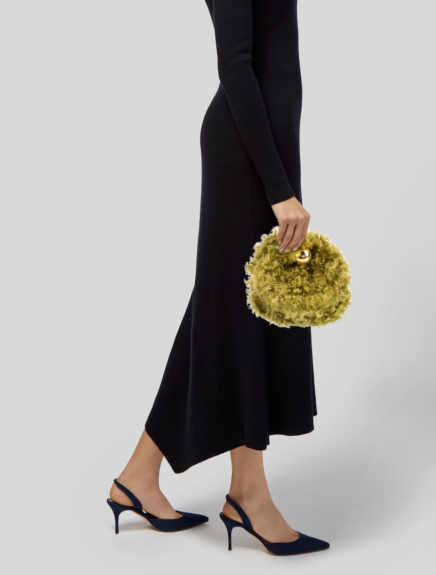 Jil Sander Fur Top Handle Bag