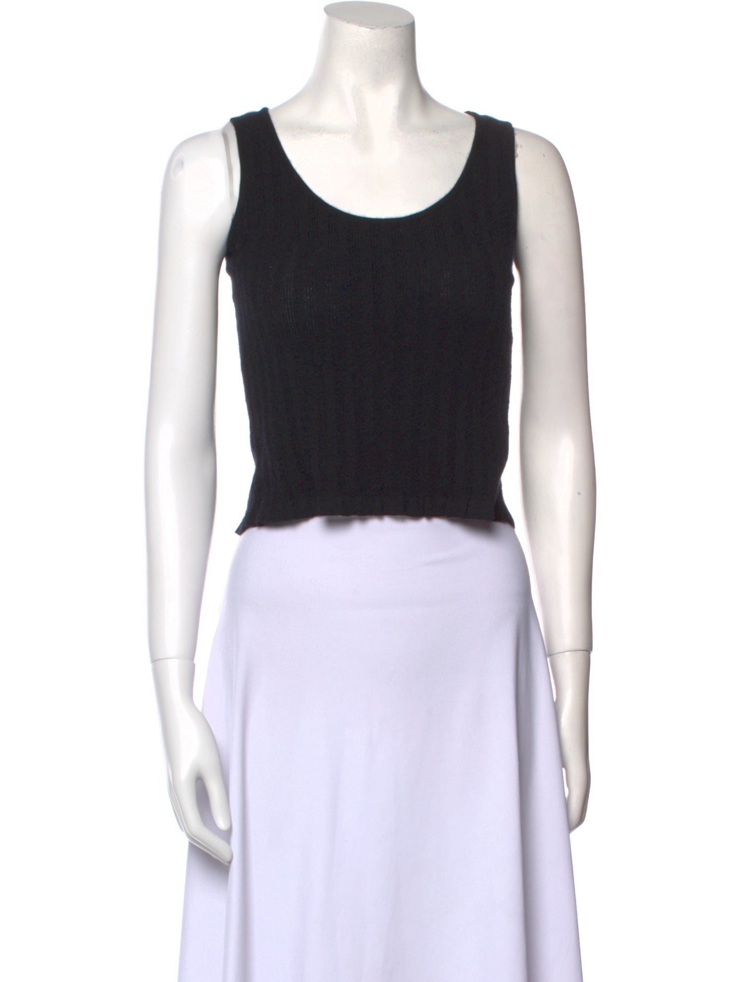 Jil Sander Scoop Neck Sleeveless Crop Top