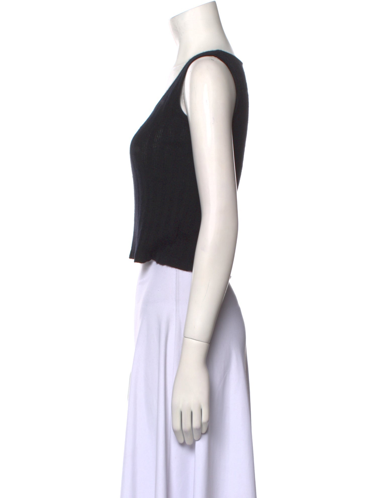 Jil Sander Scoop Neck Sleeveless Crop Top