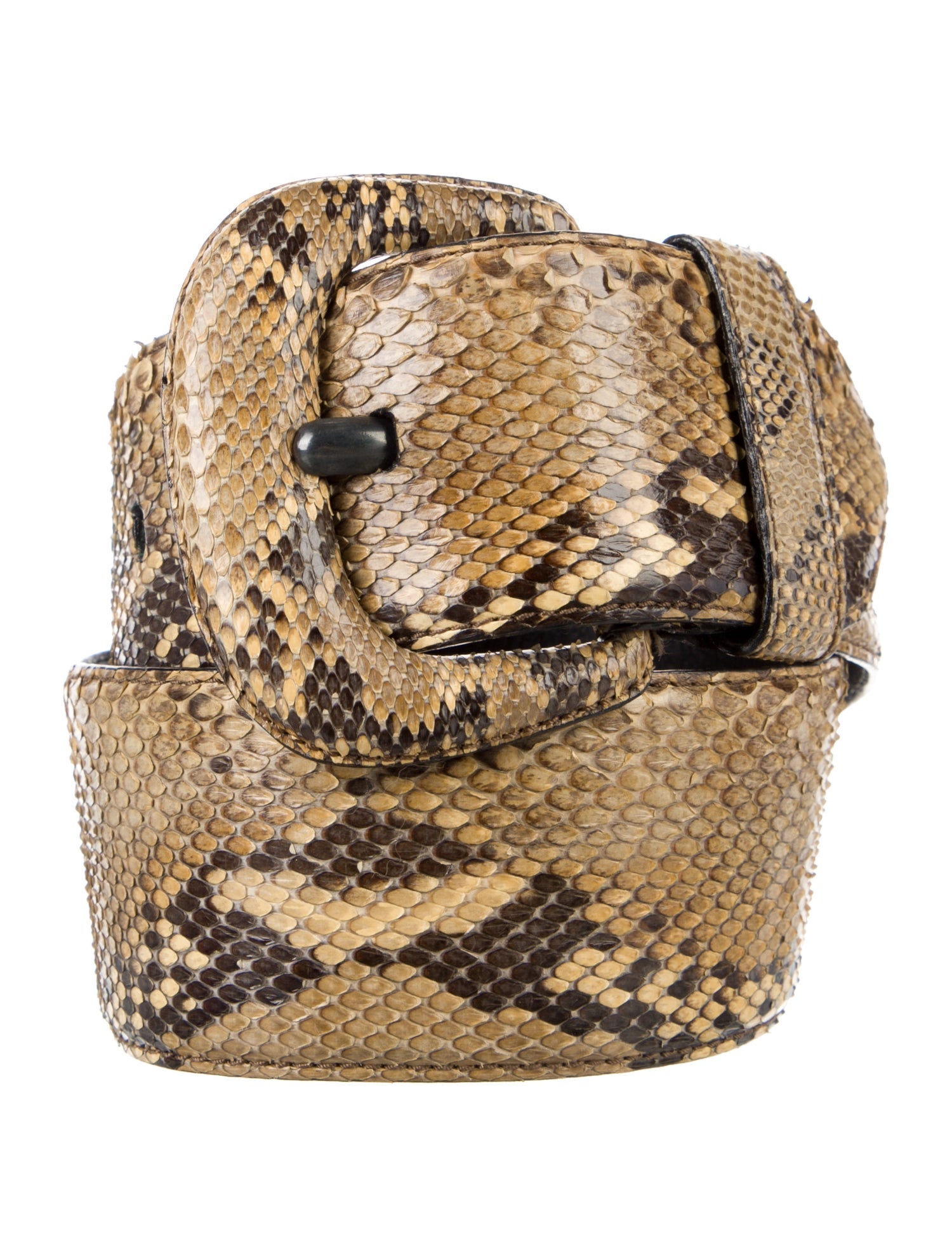 Jil Sander Wide Snakeskin Waist Belt