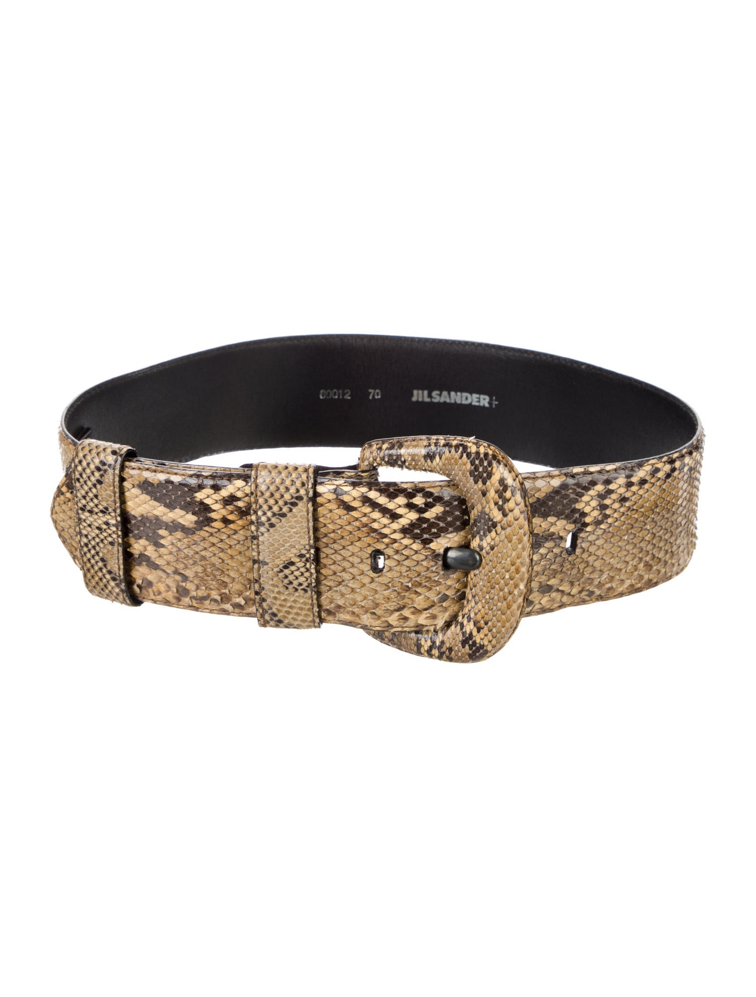 Jil Sander Wide Snakeskin Waist Belt