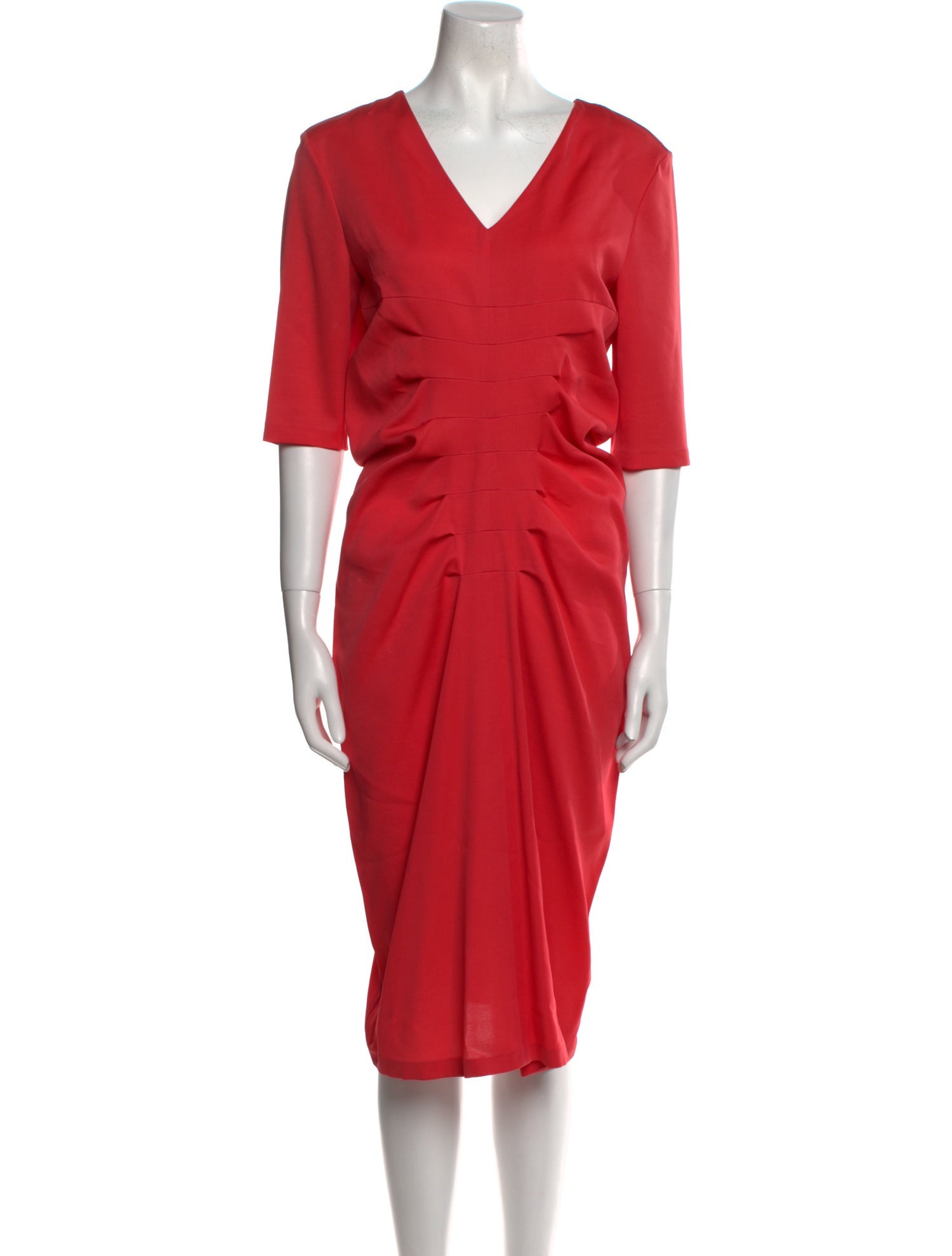 Jil Sander Virgin Wool Midi Length Dress
