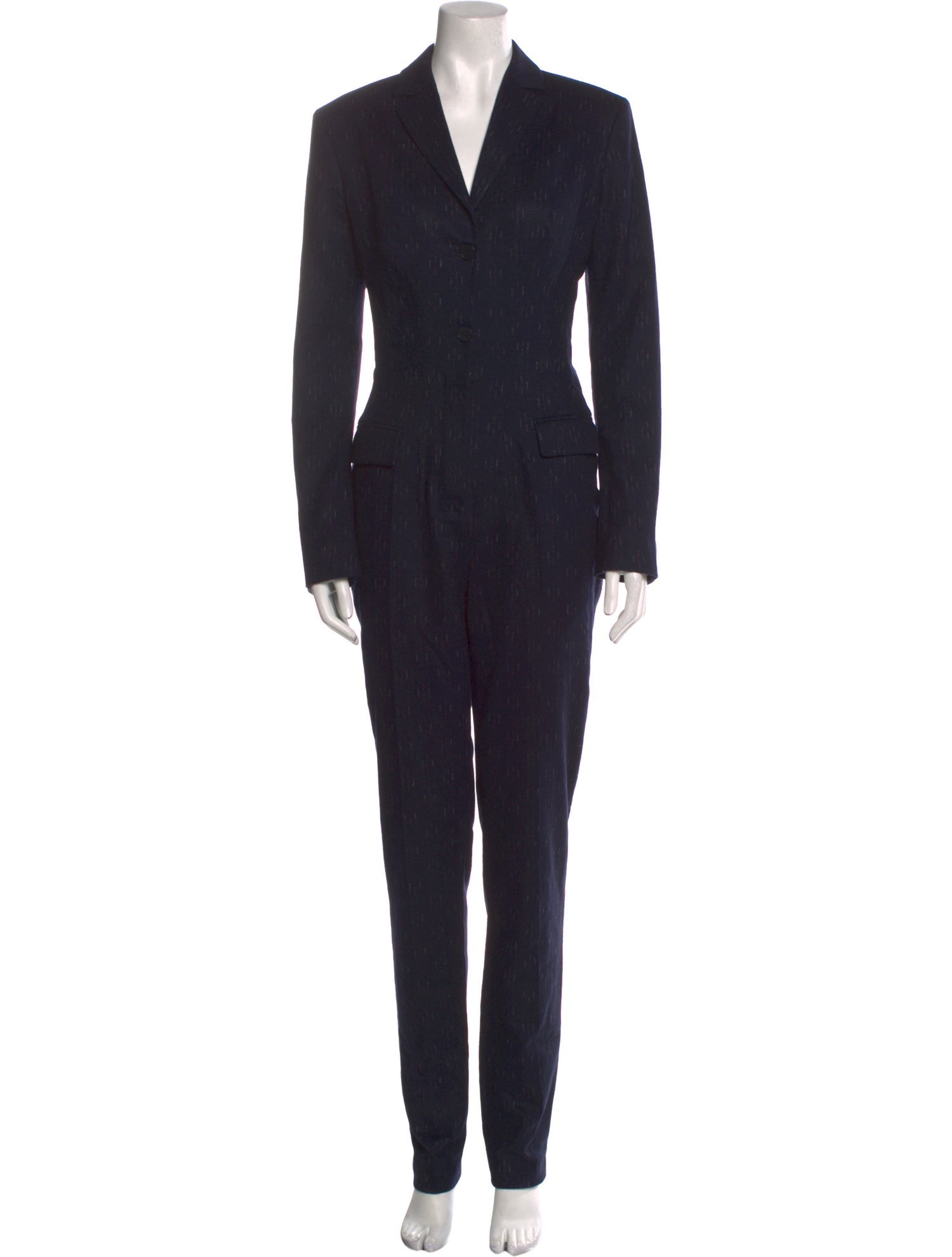 Jil Sander Wool V-Neck Jumpsuit