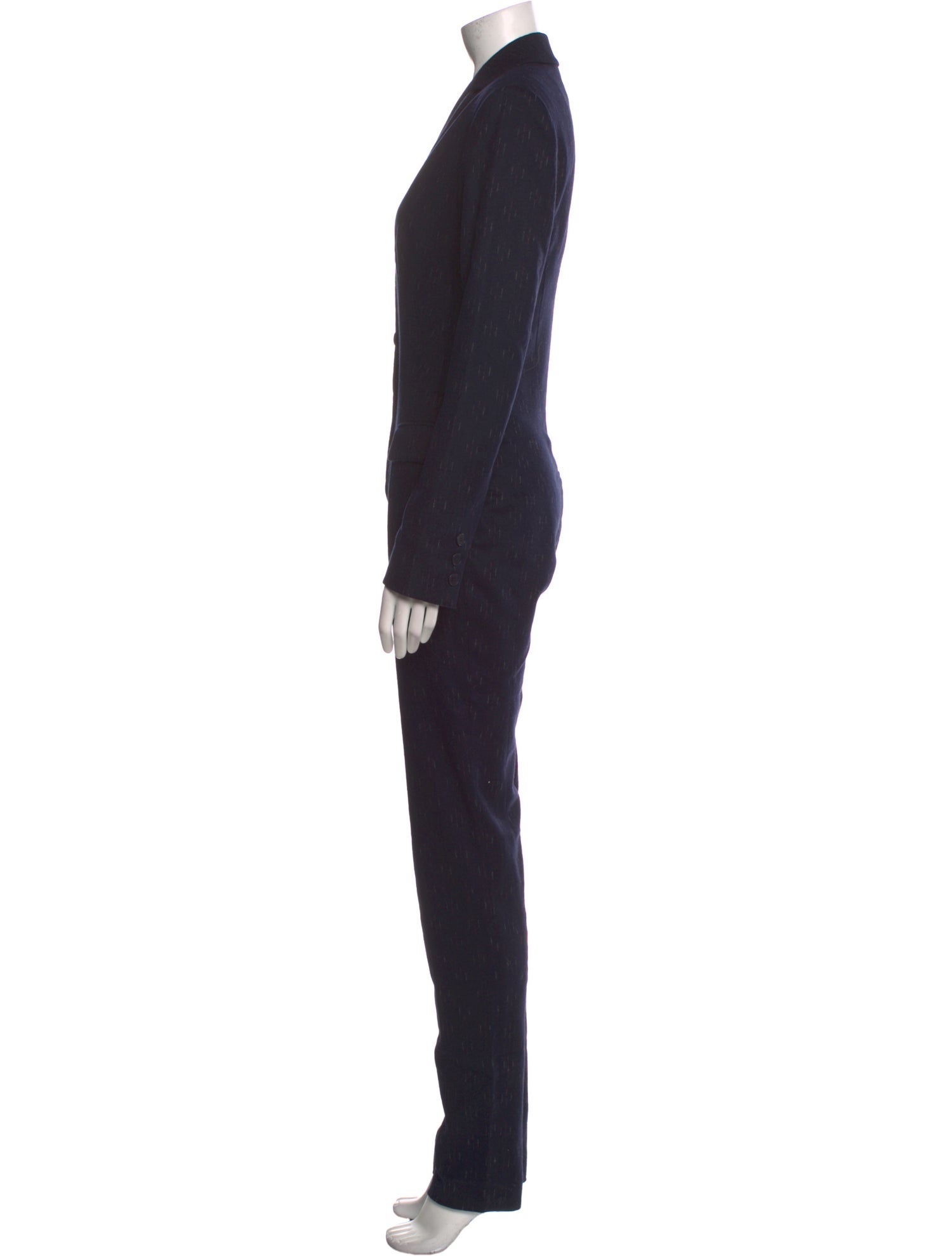Jil Sander Wool V-Neck Jumpsuit