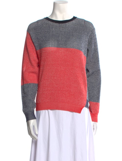 Jil Sander Wool Colorblock Pattern Sweater