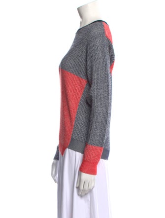 Jil Sander Wool Colorblock Pattern Sweater