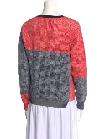 Jil Sander Wool Colorblock Pattern Sweater