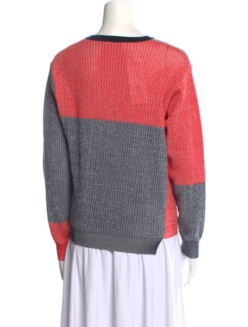 Jil Sander Wool Colorblock Pattern Sweater