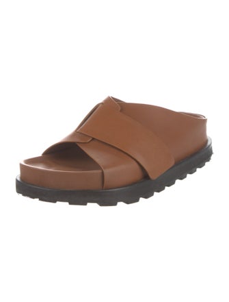 Jil Sander Leather Cutout Accent Slides