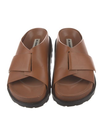 Jil Sander Leather Cutout Accent Slides