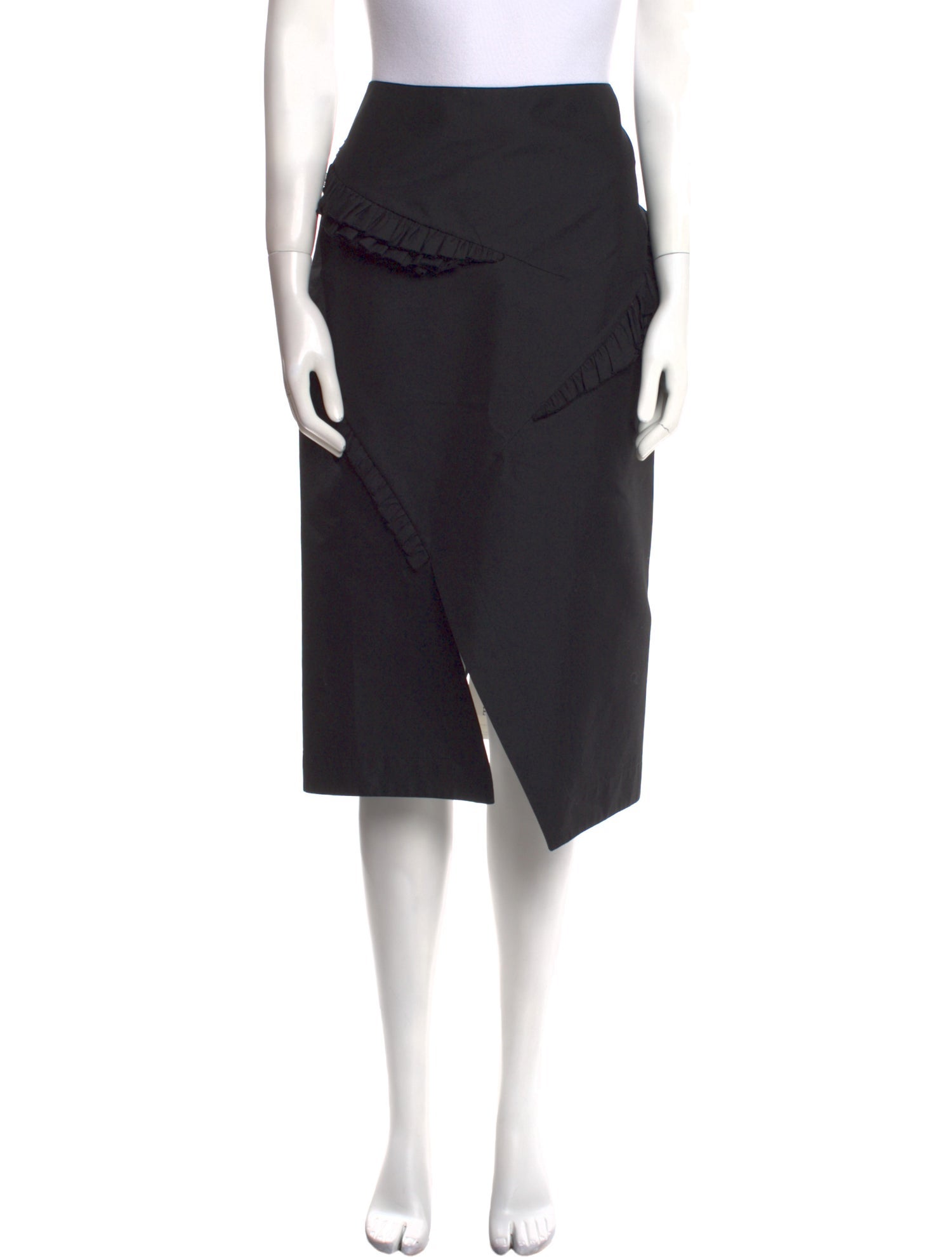 Jil Sander Raw-Edge Trim Midi Length Skirt