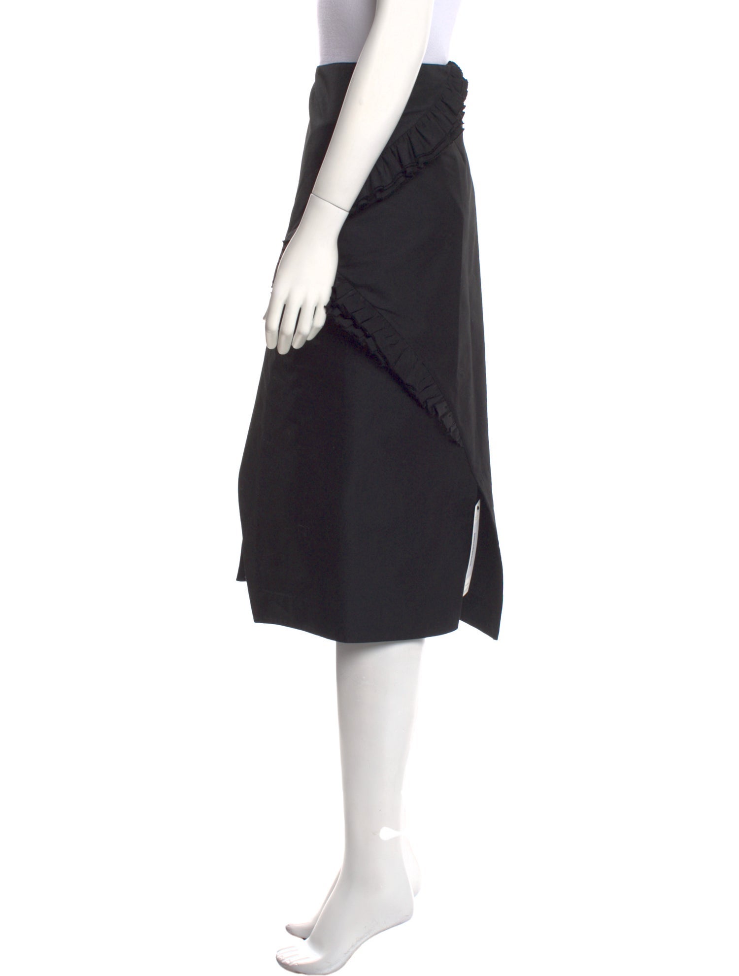 Jil Sander Raw-Edge Trim Midi Length Skirt