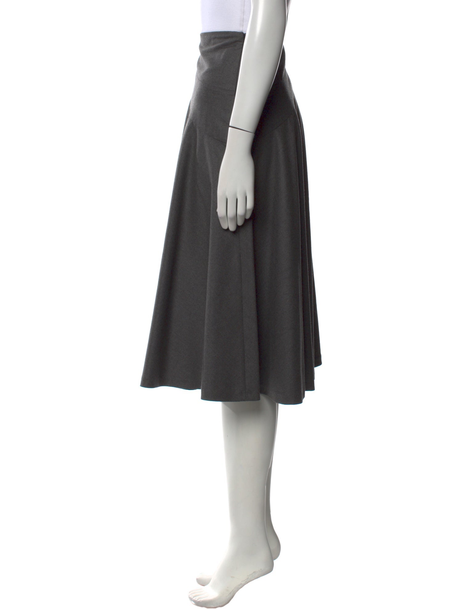 Jil Sander Pleated Accents Knee-Length Skirt