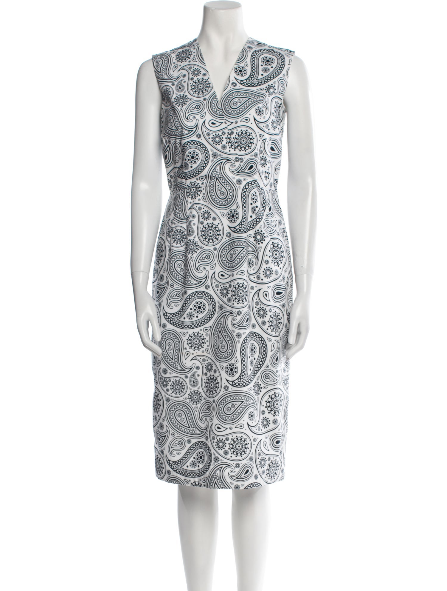 Jil Sander Paisley Print Midi Length Dress