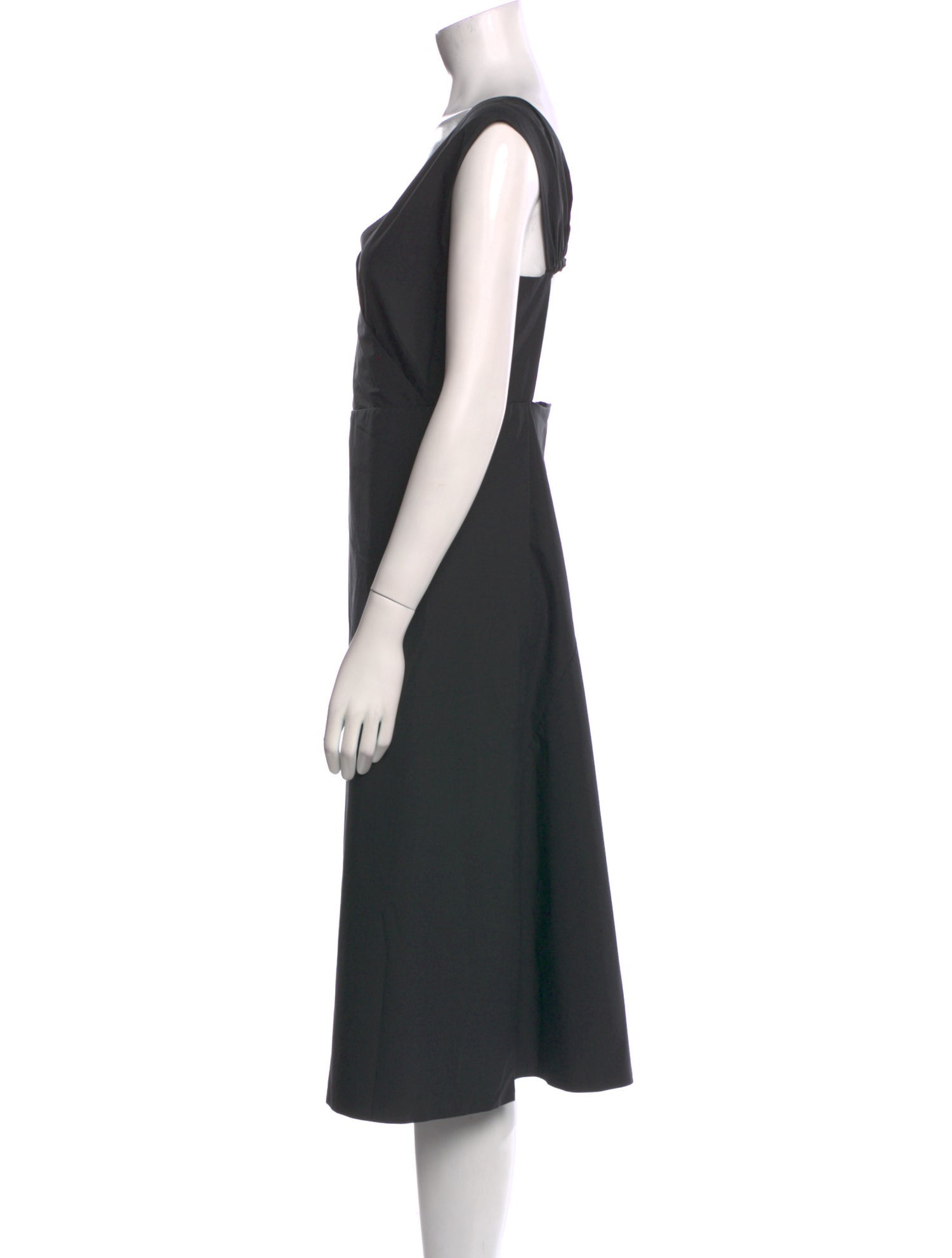 Jil Sander V-Neck Midi Length Dress