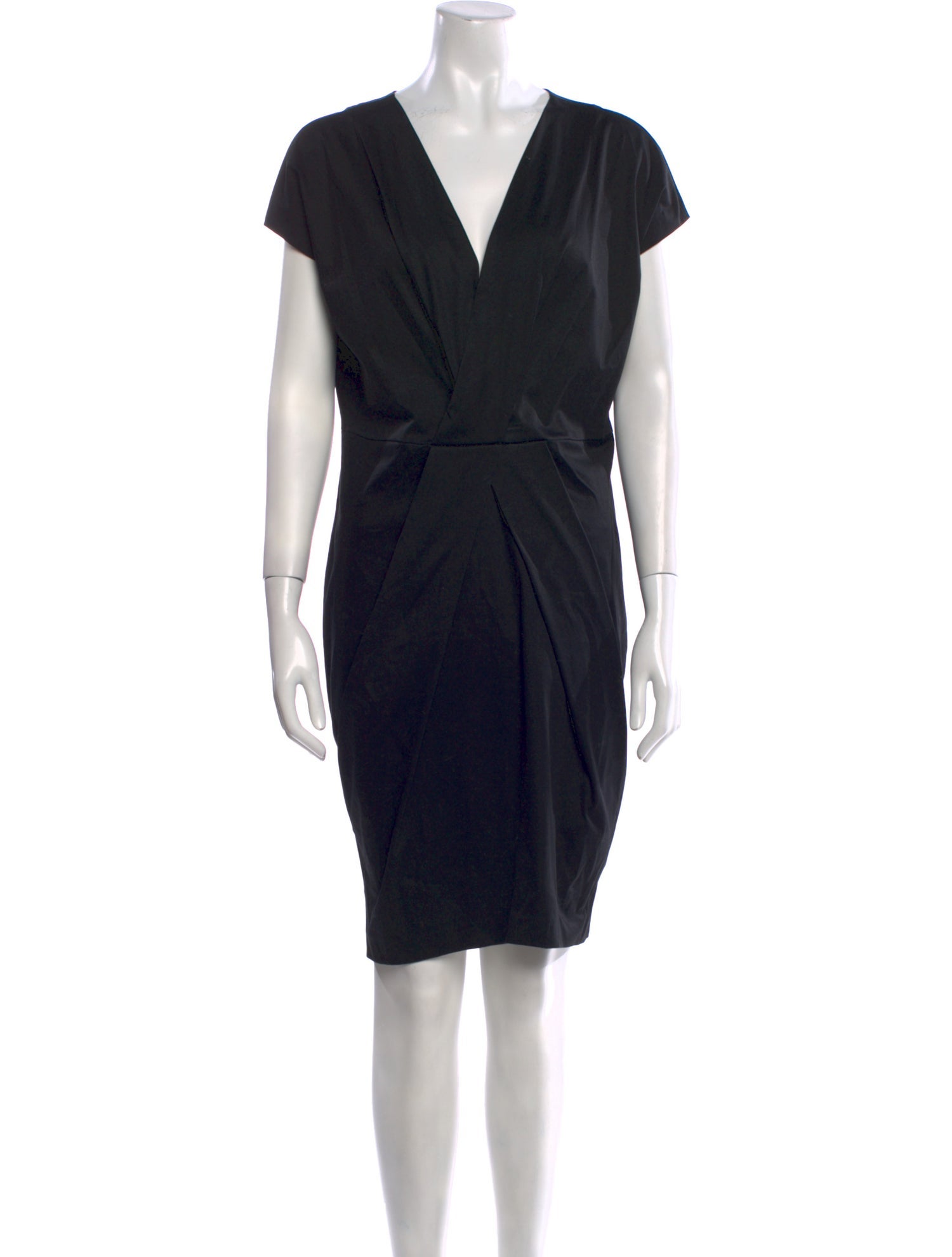 Jil Sander V-Neck Knee-Length Dress