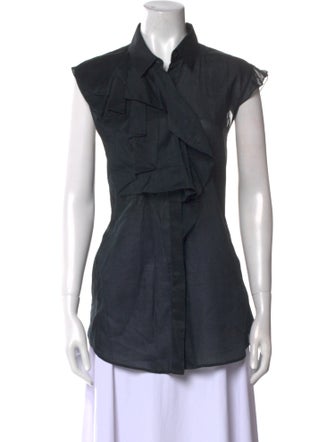 Jil Sander Short Sleeve Button-Up Top