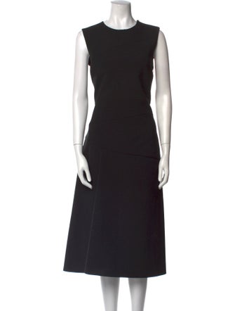Jil Sander Crew Neck Midi Length Dress