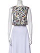 Jil Sander Floral Print Scoop Neck Crop Top