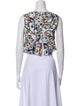 Jil Sander Floral Print Scoop Neck Crop Top