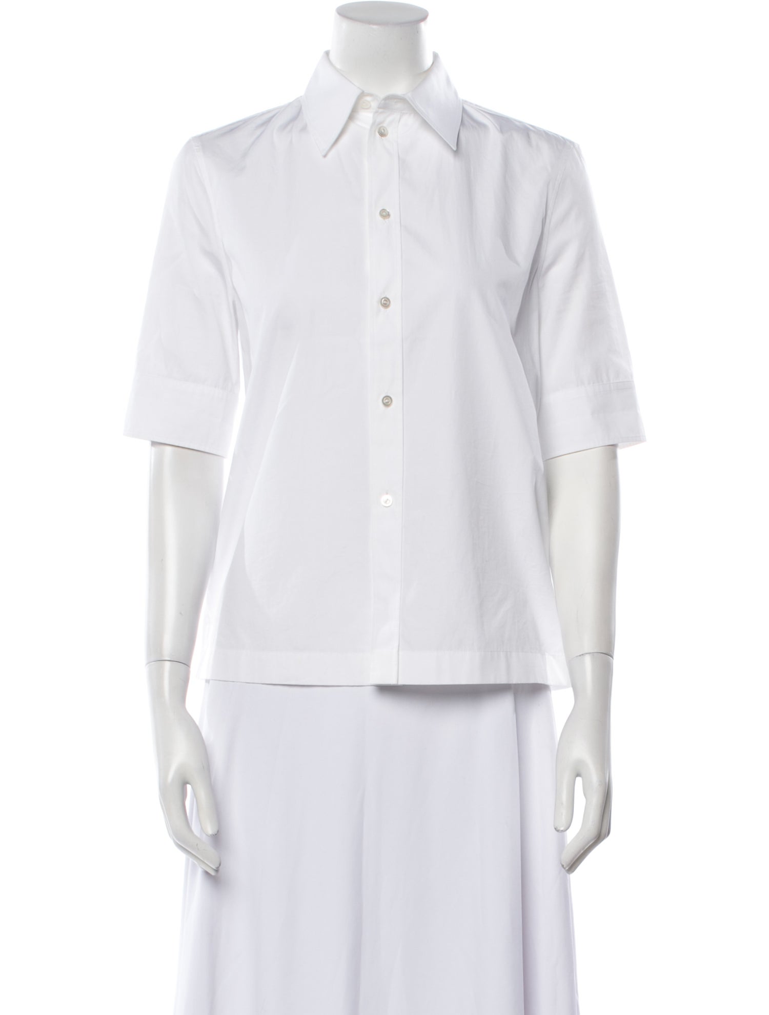 Jil Sander Three-Quarter Sleeve Button-Up Top