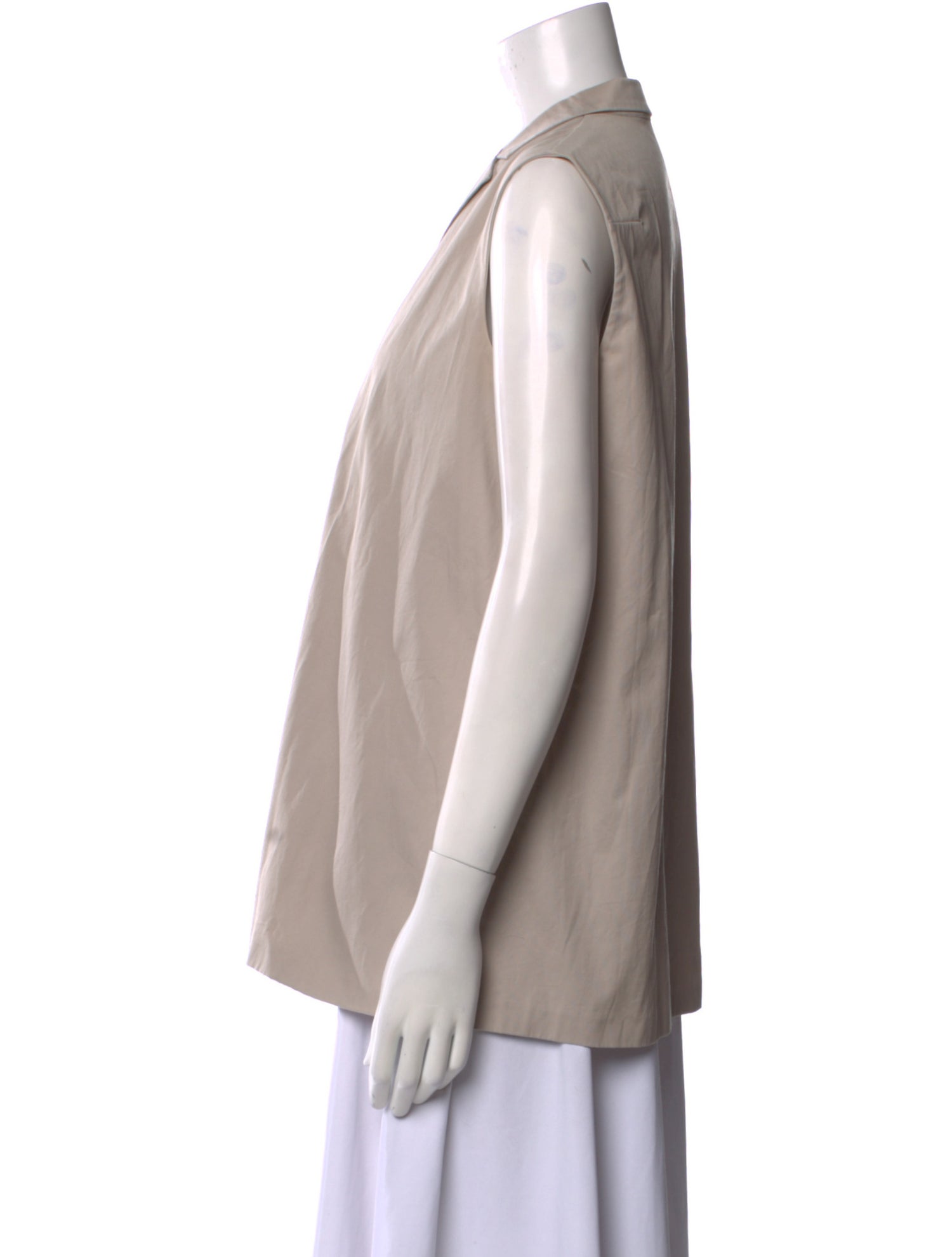 Jil Sander V-Neck Sleeveless Button-Up Top