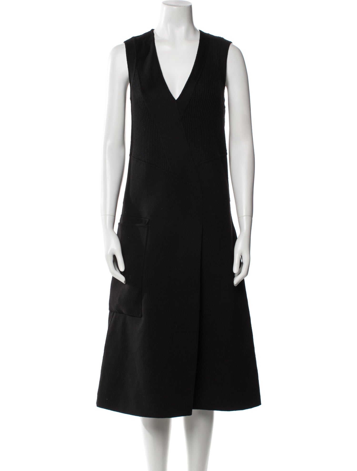 Jil Sander Virgin Wool Midi Length Dress