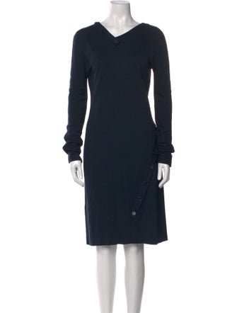 Jil Sander V-Neck Knee-Length Dress