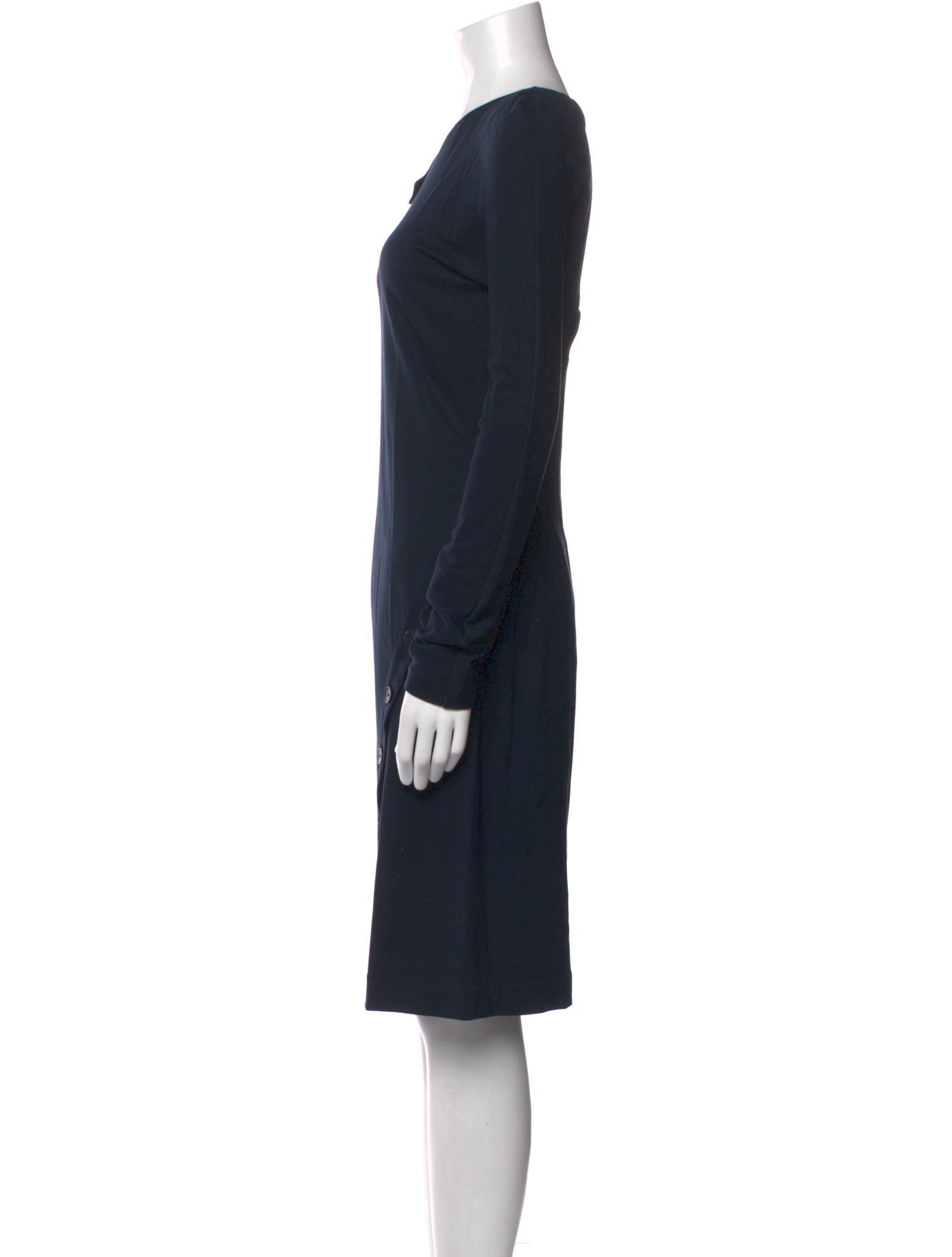 Jil Sander V-Neck Knee-Length Dress