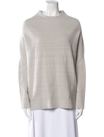 Jil Sander Virgin Wool Mock Neck Sweatshirt