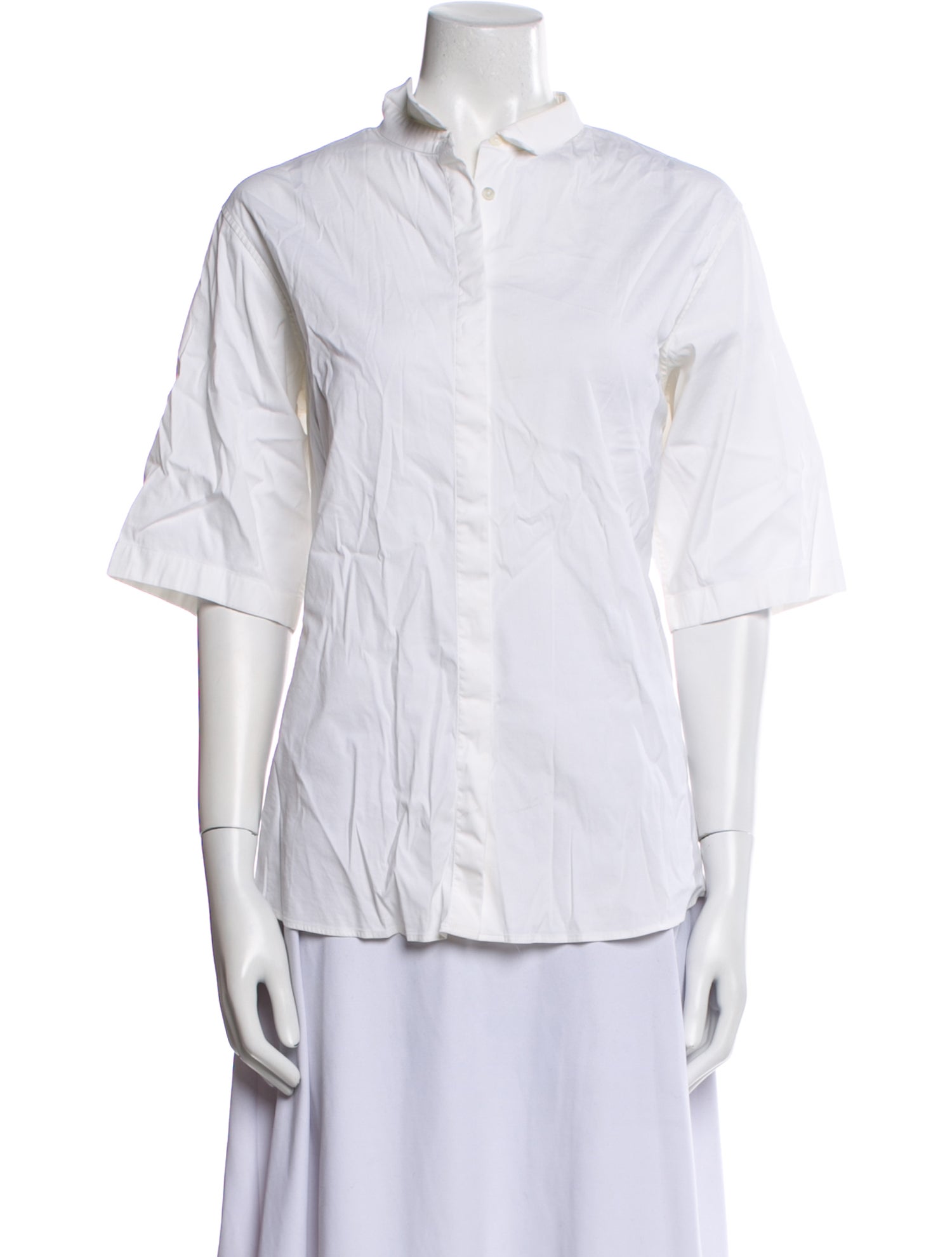 Jil Sander Three-Quarter Sleeve Button-Up Top