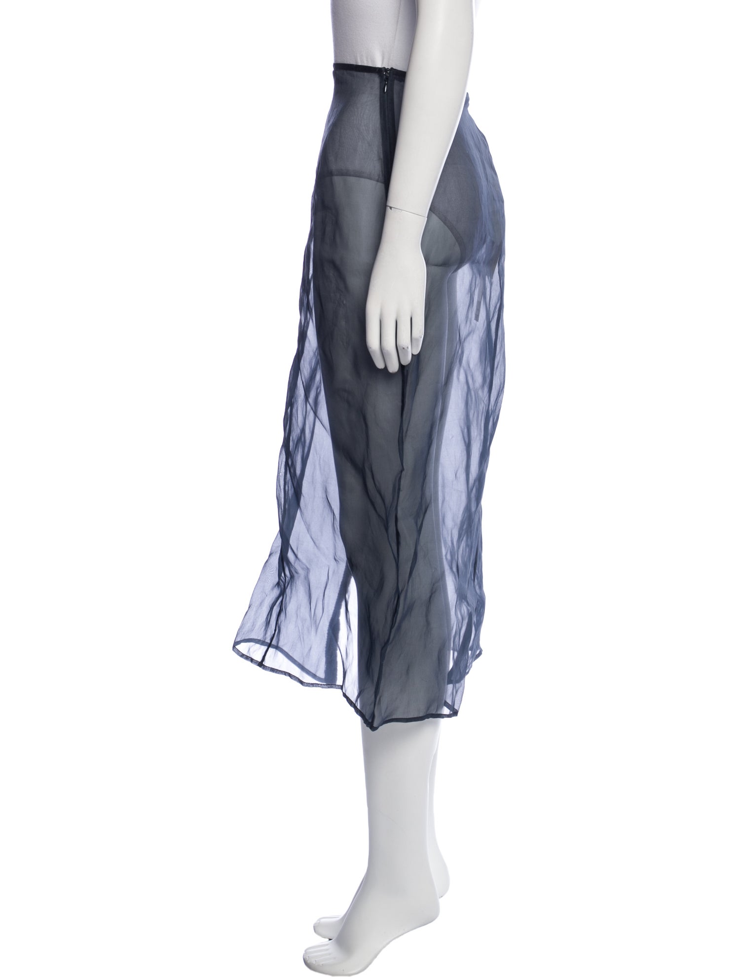 Jil Sander Silk Midi Length Skirt