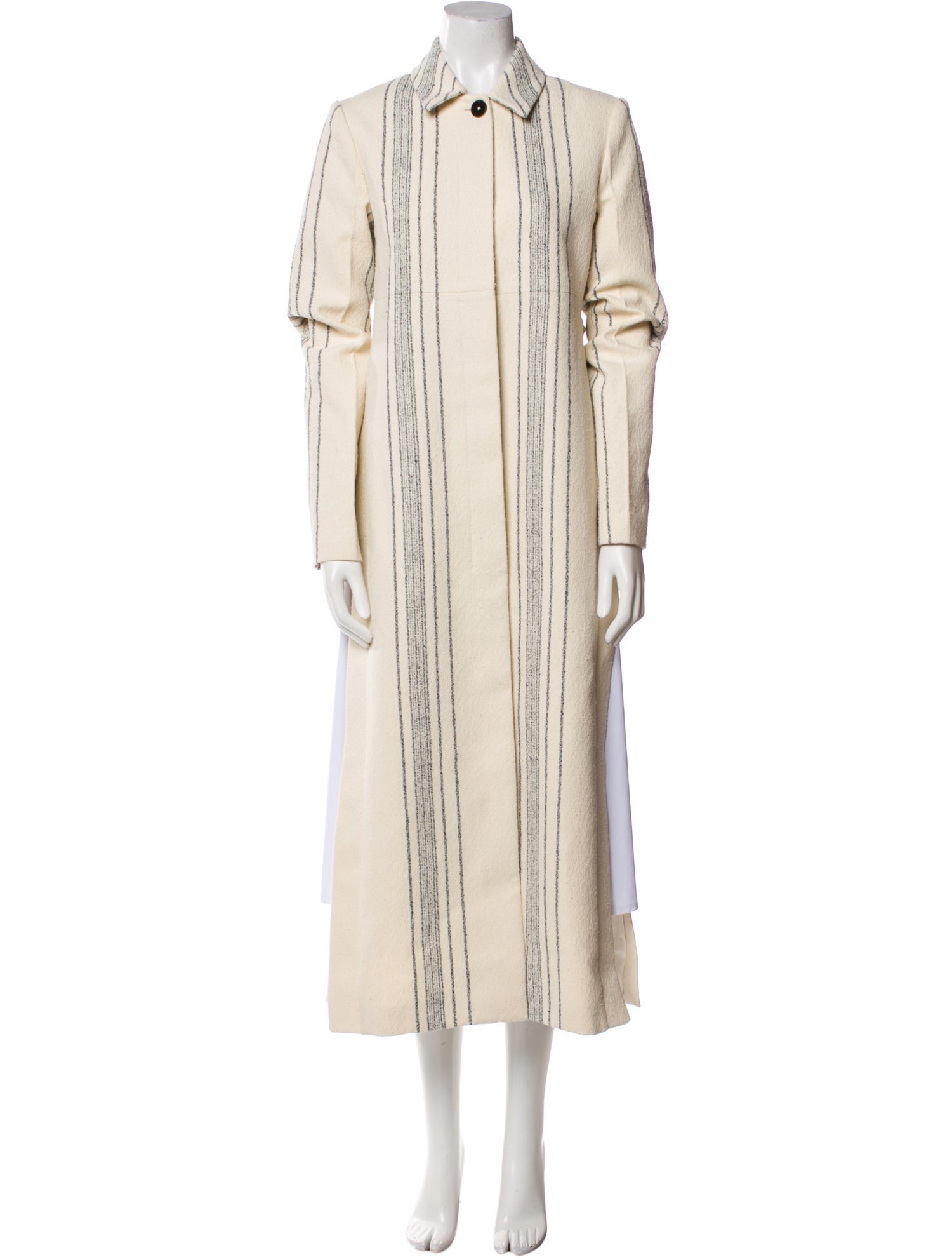 Jil Sander Silk Striped Coat