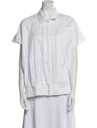 Jil Sander 2014 Short Sleeve Button-Up Top
