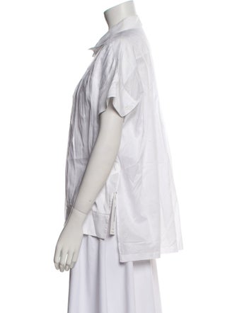 Jil Sander 2014 Short Sleeve Button-Up Top
