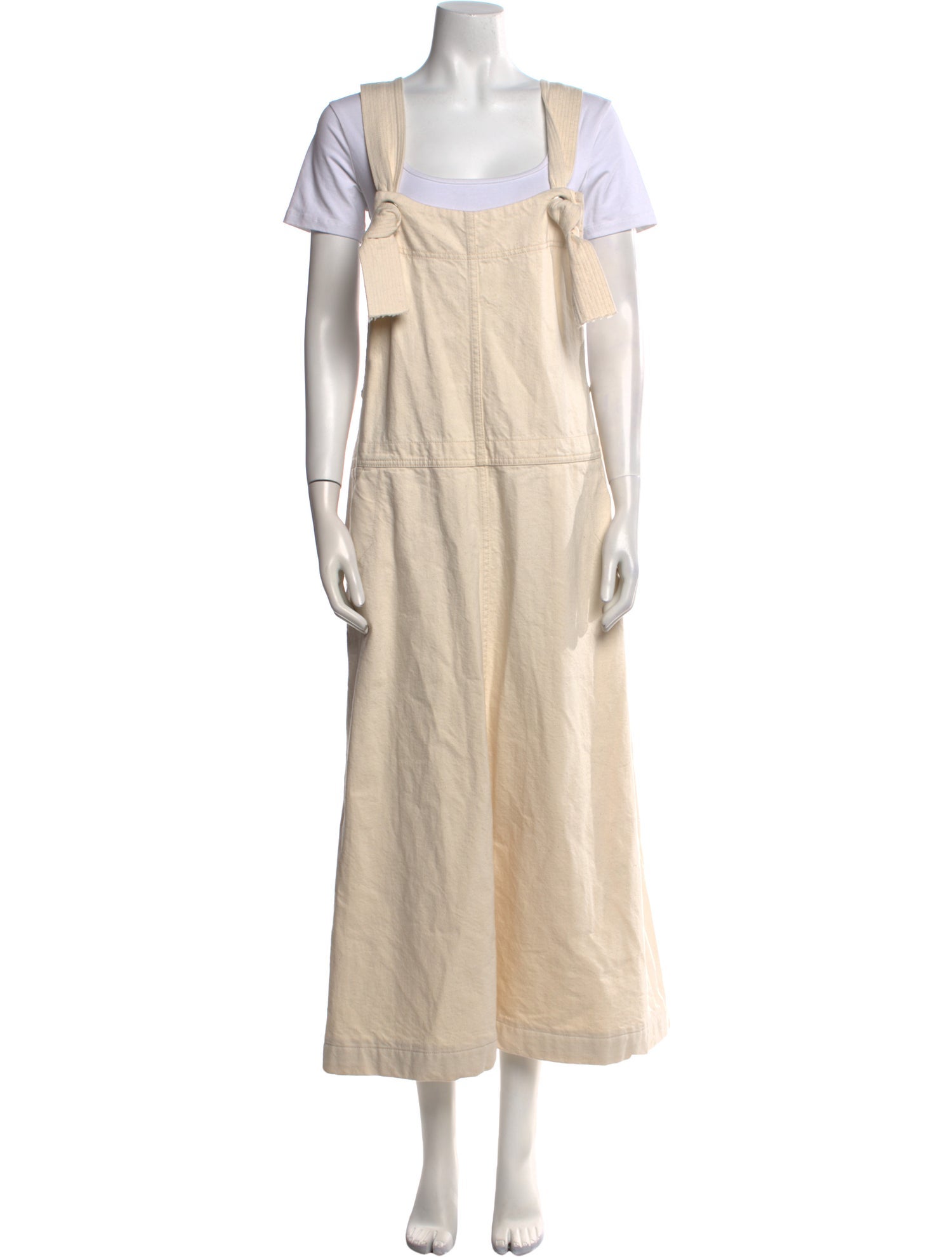 Jil Sander Square Neckline Midi Length Dress