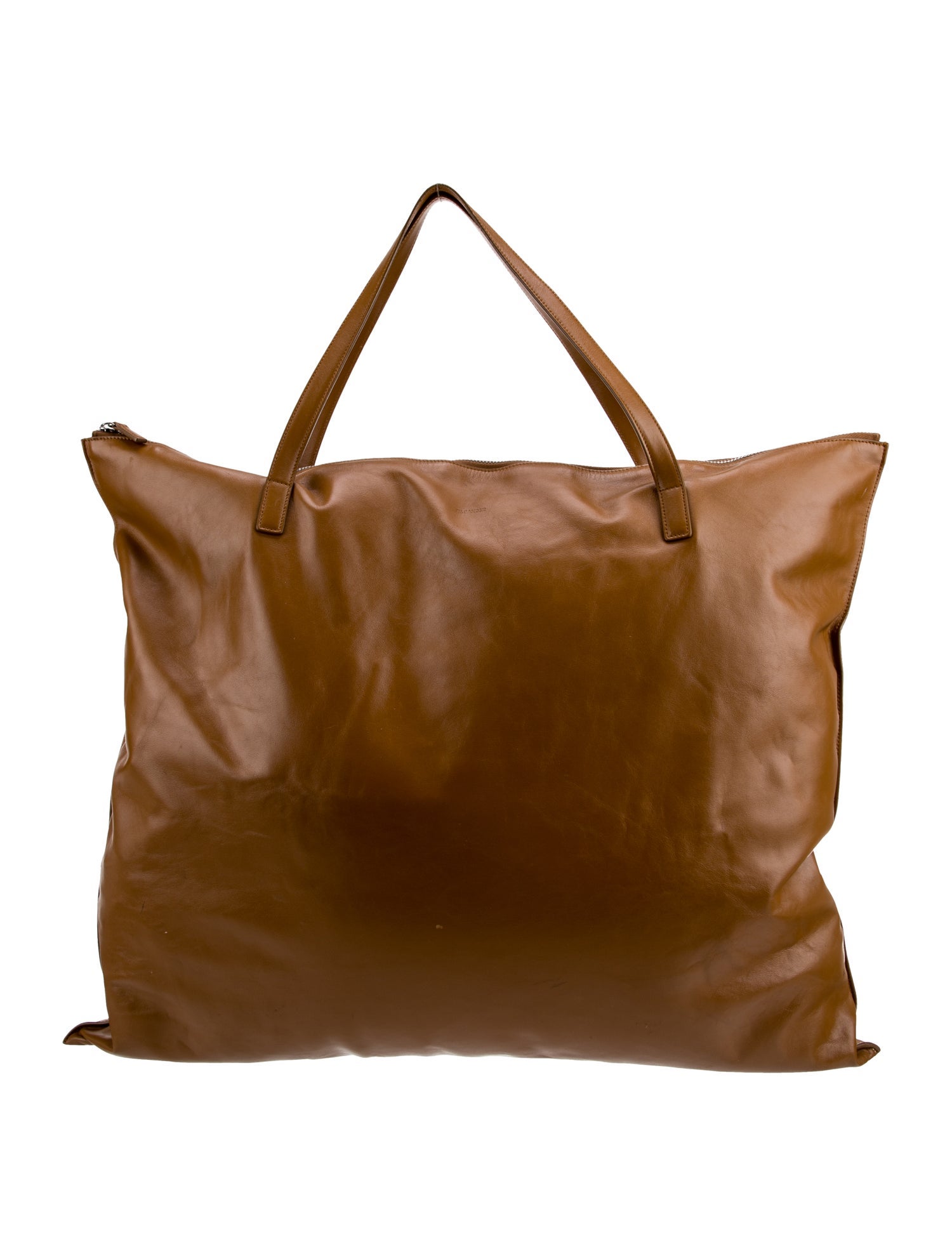 Jil Sander Leather Weekender Bag