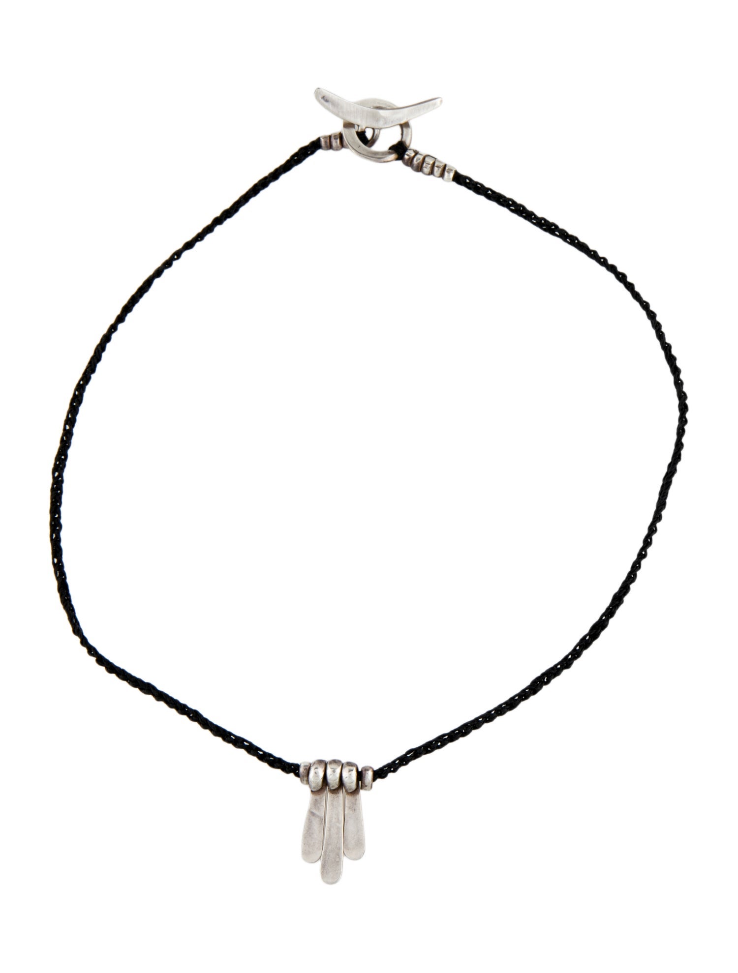 Jill Platner Braided Cord Pendant Necklace