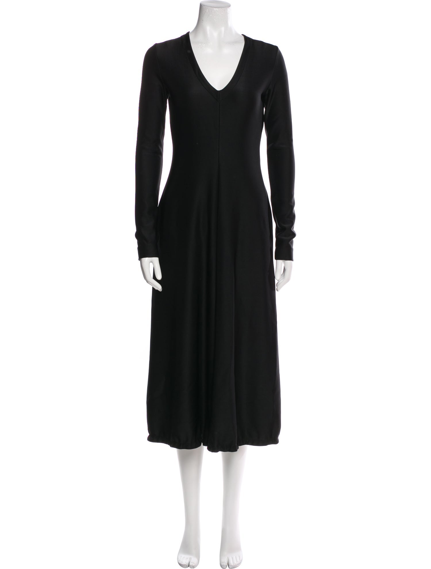 Jil Sander V-Neck Midi Length Dress