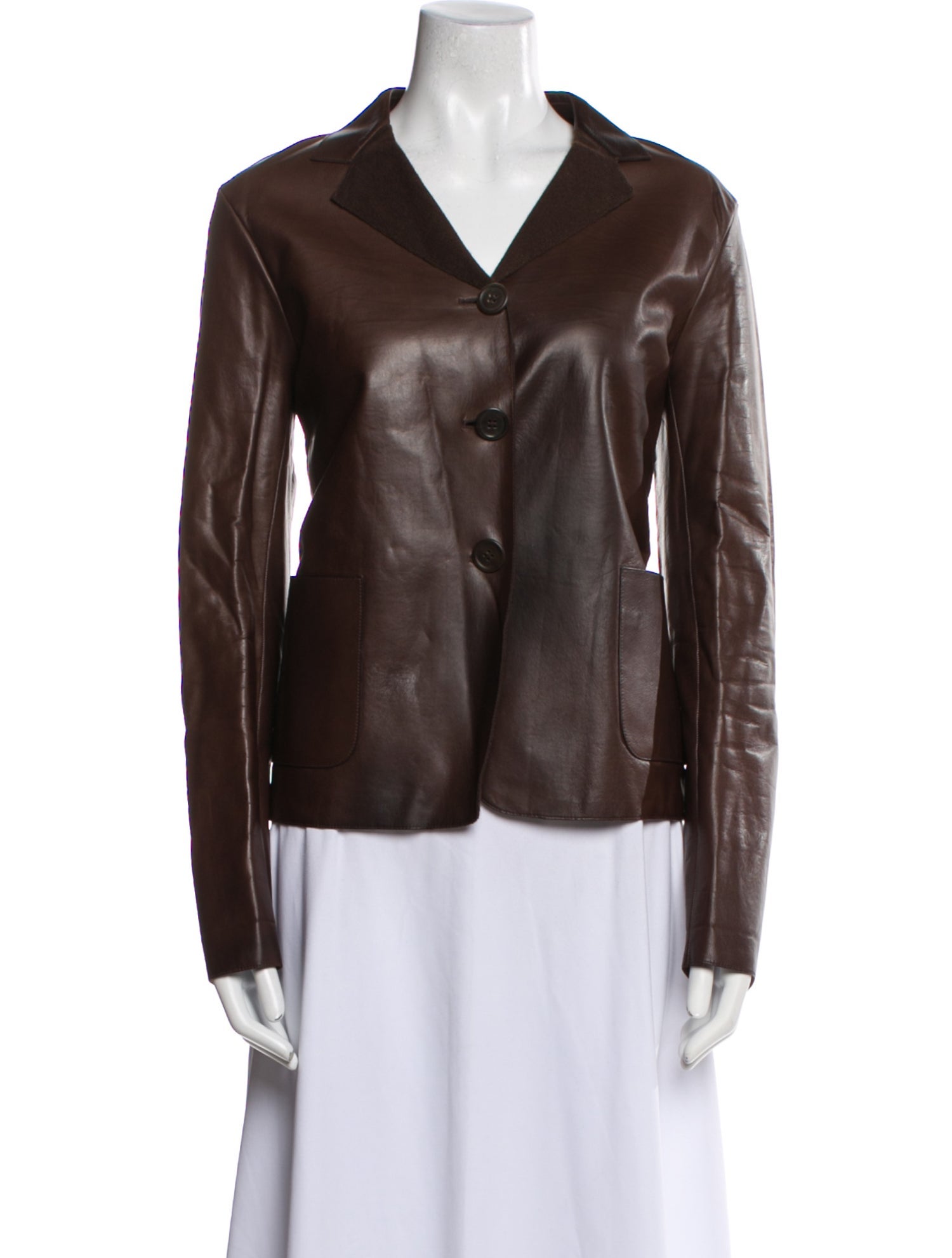 Jil Sander Leather Biker Jacket