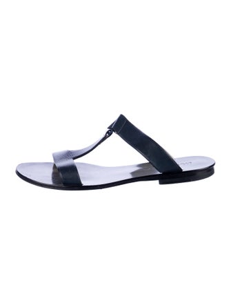 Jil Sander Leather T-Strap Sandals